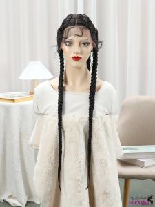 F0633 Lace Front Lace Four Strand Braid Wig For Women