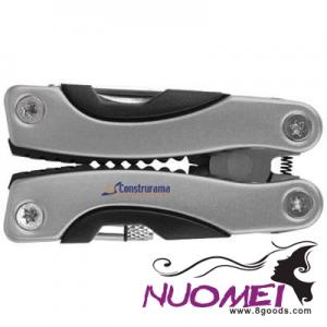 H0113 CASPER 8-FUNCTION MULTI-TOOL with LED Torch in Silver