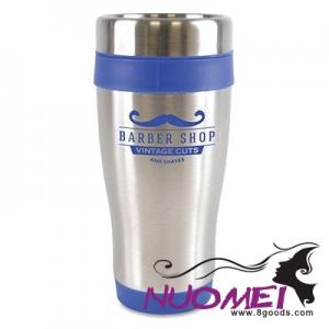 A0248 ANCOATS STAINLESS STEEL METAL TUMBLER with Blue Trim