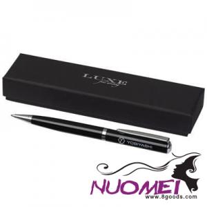 D0684 CITY LACQUERED BALL PEN in Silver-black Solid
