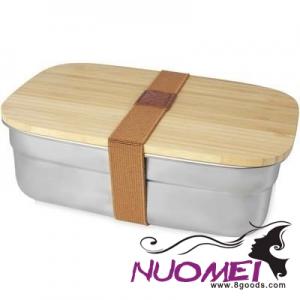D0701 TITE STAINLESS STEEL METAL LUNCH BOX with Bamboo Lid