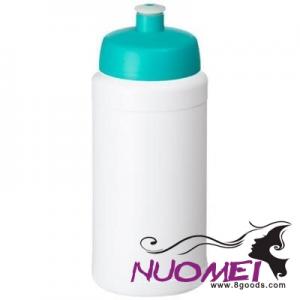 A0364 BASELINE® PLUS 500 ML BOTTLE with Sports Lid in White Solid-aqua