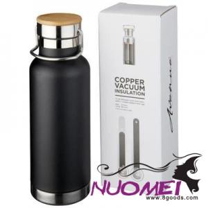 A0372 THOR 480 ML COPPER VACUUM THERMAL INSULATED SPORTS BOTTLE in Black Solid