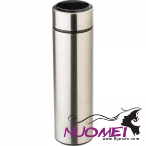 D0744 STAINLESS STEEL METAL THERMOS BOTTLE (450 ML) with LED Display in Silver