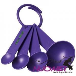 F0736 SPOON SET with 4 Sizes in Purple