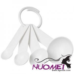 F0757 SPOON SET with 4 Sizes in White Solid
