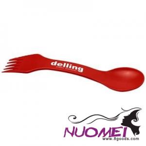 F0762 SPOON, FORK, AND KNIFE in Red