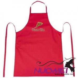 F0774 COTTON APRON with Tie-back Closure in Red
