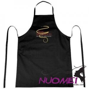 F0778 APRON with Tie-back Closure in Black Solid