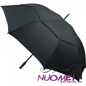 D0788 AUTOMATIC OPENING VENTED GOLF UMBRELLA (ALL BLACK)