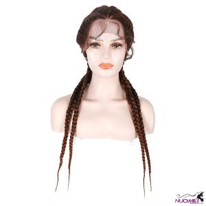 F0802 Womens Faux Hand Braided Synthetic Lace Braided Wig