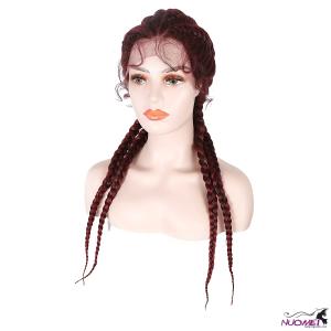 F0803 Womens Faux Hand Braided Synthetic Lace Braided Wig