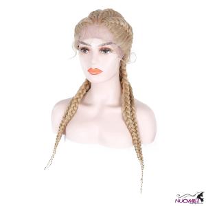 F0805  Womens Faux Hand Braided Synthetic Lace Braided Wig