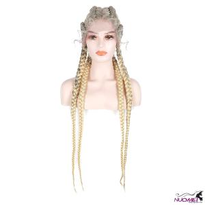 F0809 Hand Braided Synthetic Lace Braid Wig 