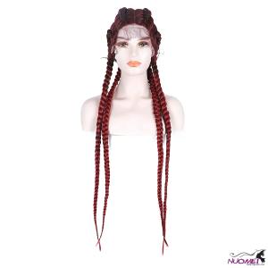 F0811 Hand Braided Synthetic Lace Braid Wig for Women