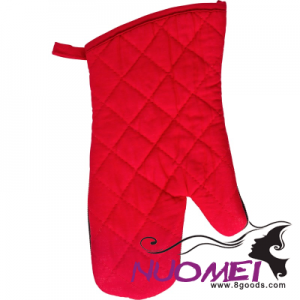 F0824 COTTON OVEN MITTEN in Red