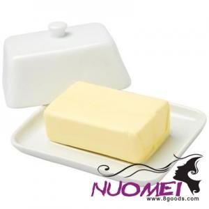 F0831 BUTTER DISH in White Solid