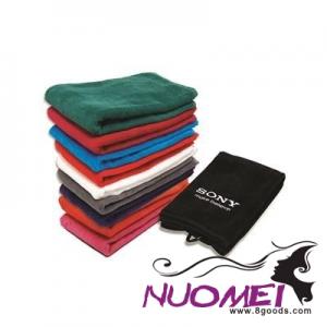 H0284 VELOUR TRI FOLDING EMBROIDERED GOLF TOWEL
