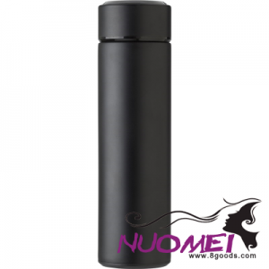 H0542 STAINLESS STEEL METAL THERMOS BOTTLE (450 ML) with LED Display in Black