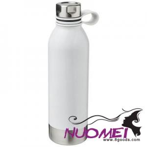 A0377 PERTH 740 ML STAINLESS STEEL METAL SPORTS BOTTLE in White Solid