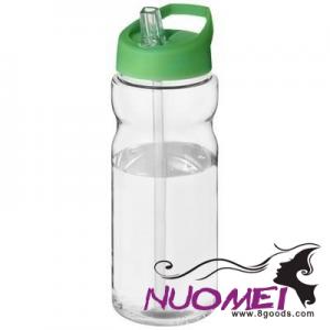 A0404 H2O BASE® 650 ML SPOUT LID SPORTS BOTTLE in Transparent-green
