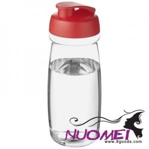A0410 H2O PULSE® 600 ML FLIP LID SPORTS BOTTLE in Transparent-red