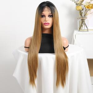 w0017Wholesale chemical fiber wig high temperature silk front lace