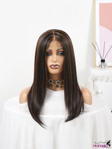 w0004Trendy trendy front lace long straight hair wigs hand hook area hair wigs