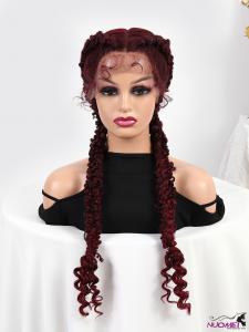 w0070New design braid wig high temperature silk black long