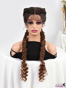 w0072New design braid wig high temperature silk black long