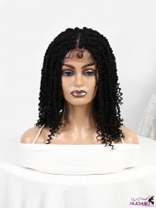 w0075New design braid wig high temperature silk black long