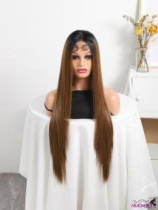 w0083New design chemical fiber wig high temperature silk long front lace