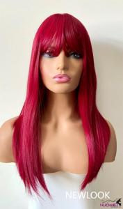 w0114Chemical fiber wig long red head cover